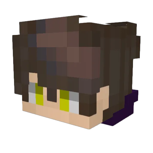 NextLuna Minecraft avatar head, 3D render