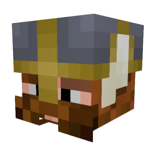 Next_Mission Minecraft avatar head, 3D render