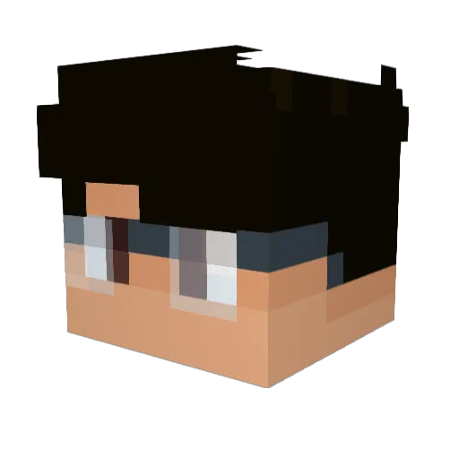 Nextage Minecraft avatar head, 3D render