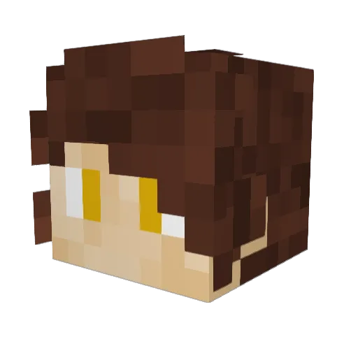 Nextal Minecraft avatar head, 3D render