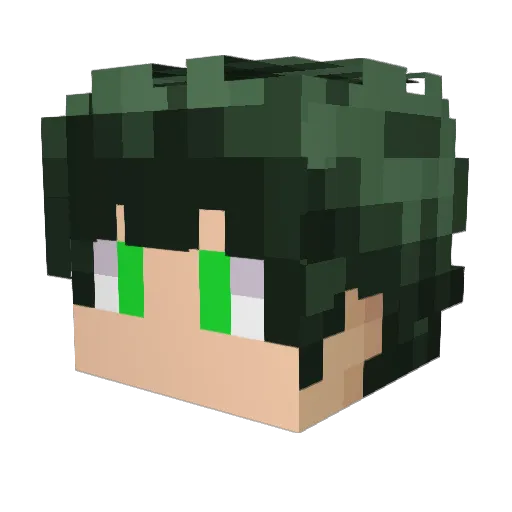 NexteL11 Minecraft avatar head, 3D render