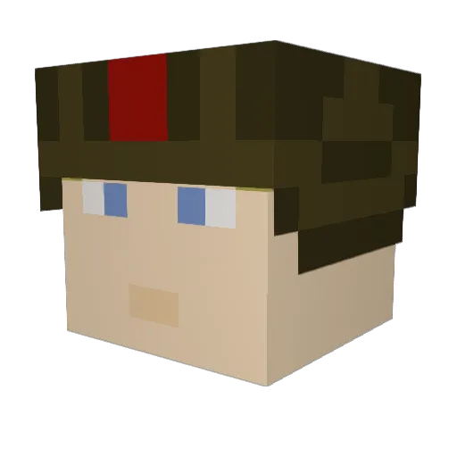 NextelChirp Minecraft avatar head, 3D render