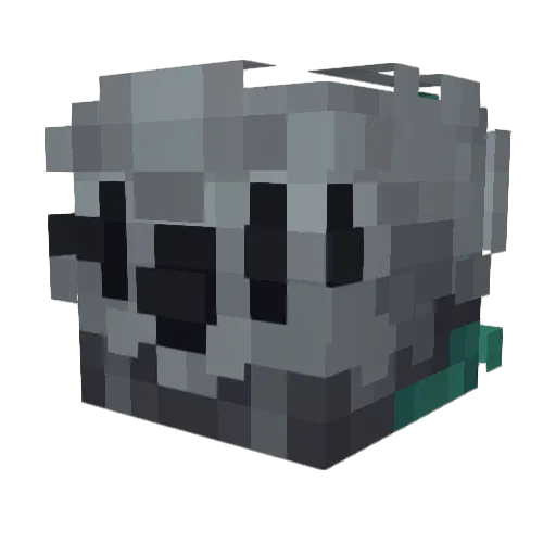 Nextera Minecraft avatar head, 3D render