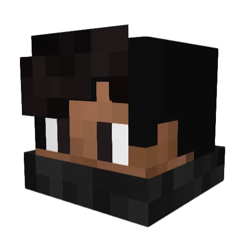 Nexterion Minecraft avatar head, 3D render