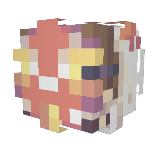 Nextor75 Minecraft avatar head, 3D render