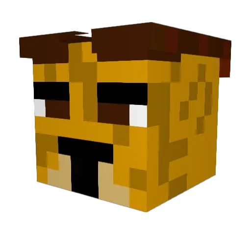 Nextrank Minecraft avatar head, 3D render