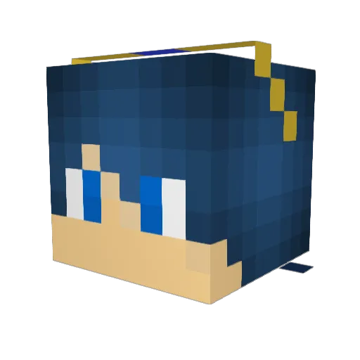 Nexul Minecraft avatar head, 3D render