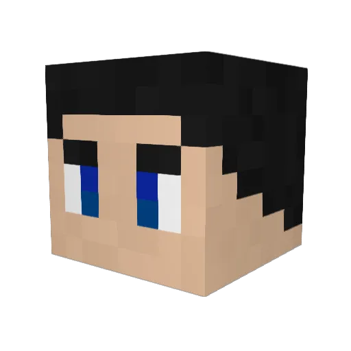 Nexuliz Minecraft avatar head, 3D render