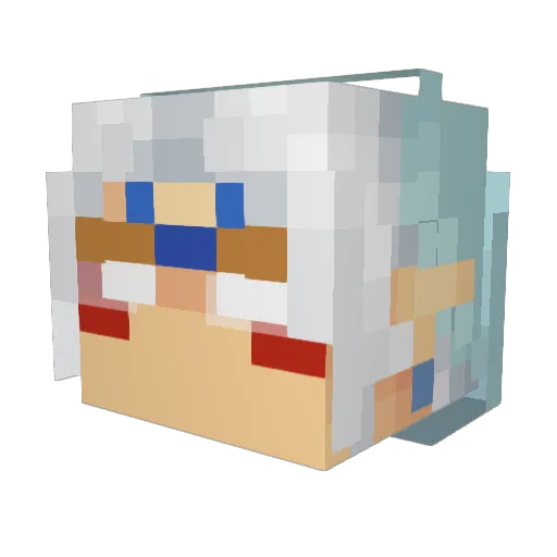 Nexus2C_B Minecraft avatar head, 3D render