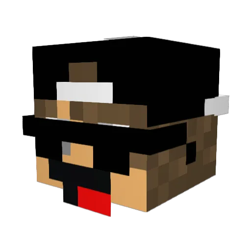 NexusNex Minecraft avatar head, 3D render