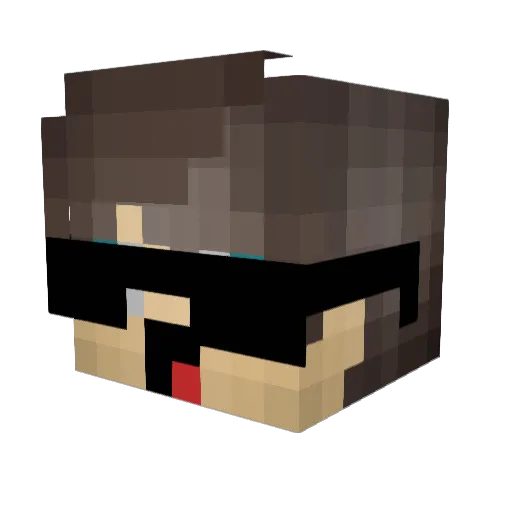 NexusWorm Minecraft avatar head, 3D render