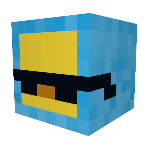 Nexusid Minecraft avatar head, 3D render