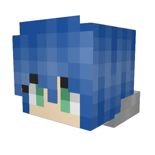 Nexusluk Minecraft avatar head, 3D render