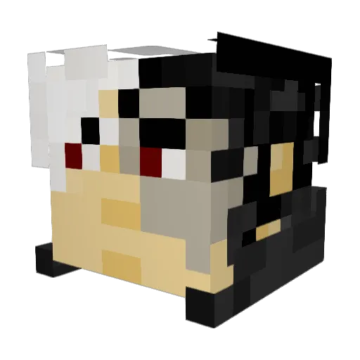 Nexuunek Minecraft avatar head, 3D render