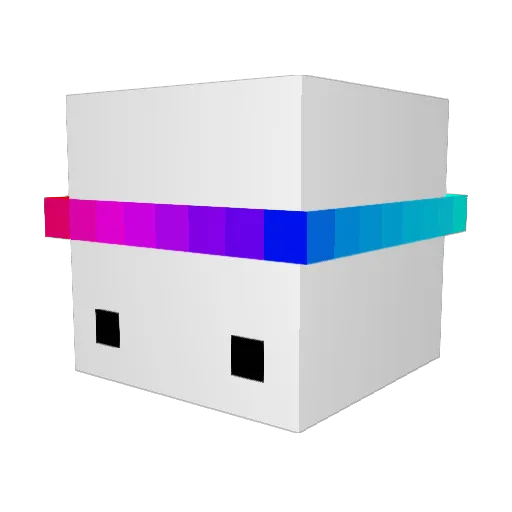 Nexuzv2 Minecraft avatar head, 3D render