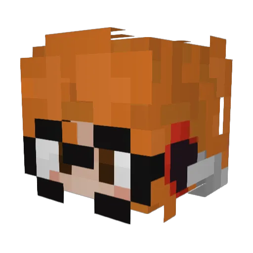 Nexvennn Minecraft avatar head, 3D render