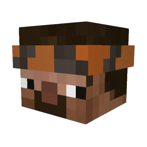 Nexx_ Minecraft avatar head, 3D render