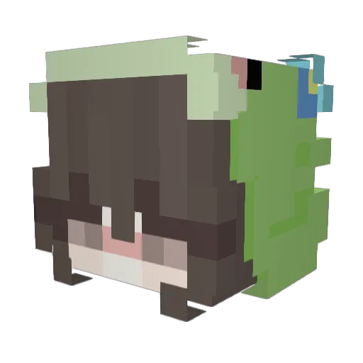 Nexxiuzz Minecraft avatar head, 3D render