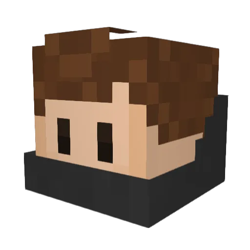 Nexxj Minecraft avatar head, 3D render