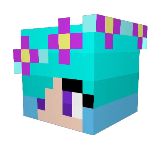 NexyFox Minecraft avatar head, 3D render