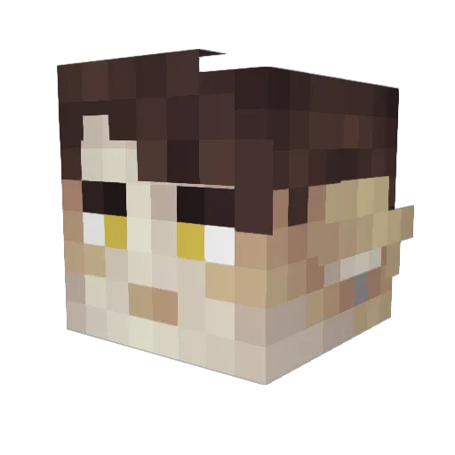 Nexyte Minecraft avatar head, 3D render
