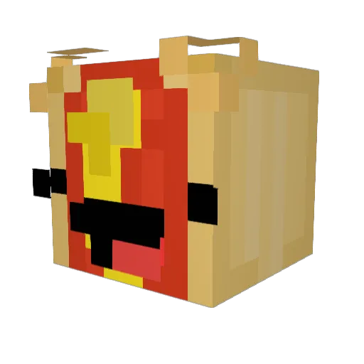 Nexzeiii Minecraft avatar head, 3D render