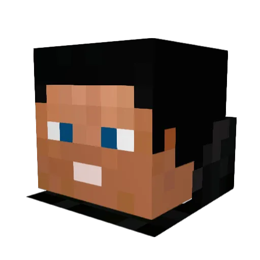 Nexzil Minecraft avatar head, 3D render