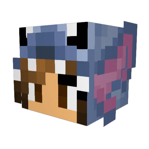 Ney111 Minecraft avatar head, 3D render