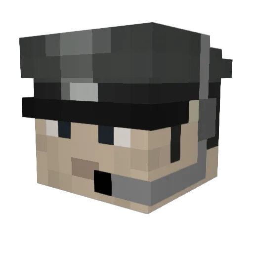 NeyZo_t Minecraft avatar head, 3D render