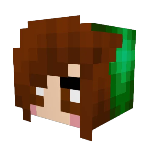 Neya08 Minecraft avatar head, 3D render