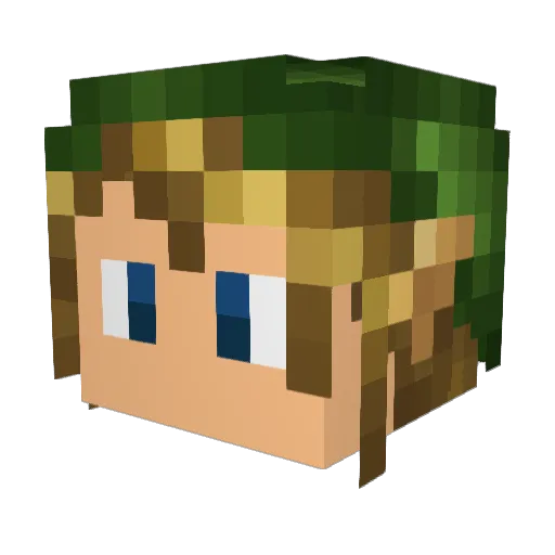 Neydn Minecraft avatar head, 3D render