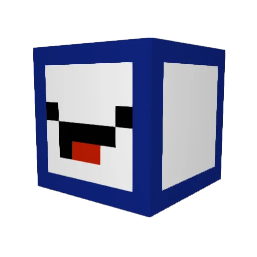 Neyera Minecraft avatar head, 3D render