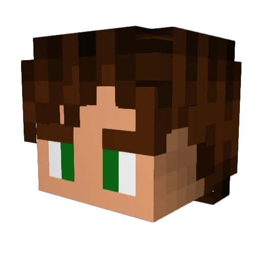 Neyf4 Minecraft avatar head, 3D render