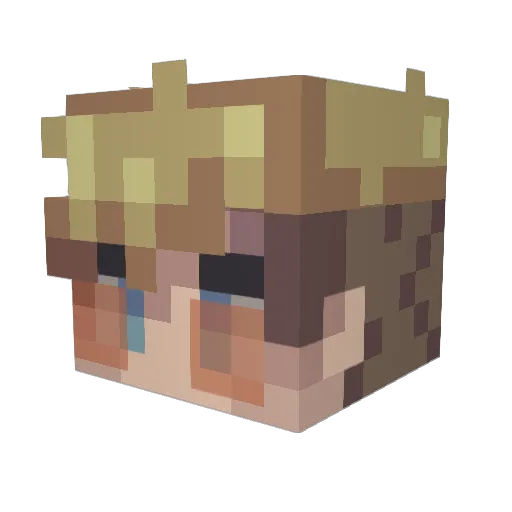 Neyht Minecraft avatar head, 3D render