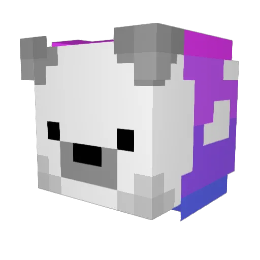 Neying Minecraft avatar head, 3D render