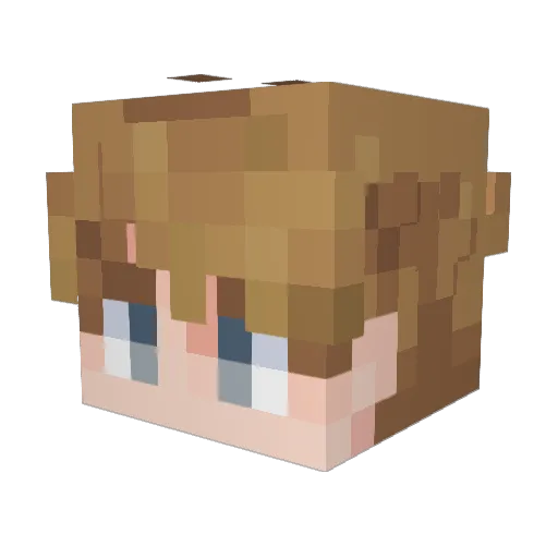 Neylz Minecraft avatar head, 3D render