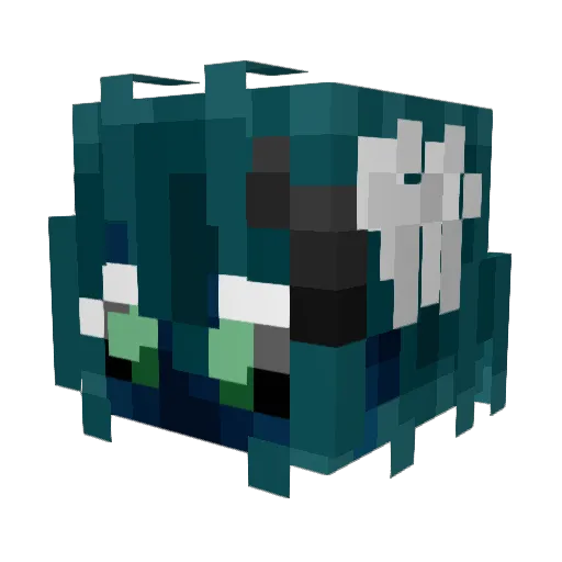 Neyoshu Minecraft avatar head, 3D render