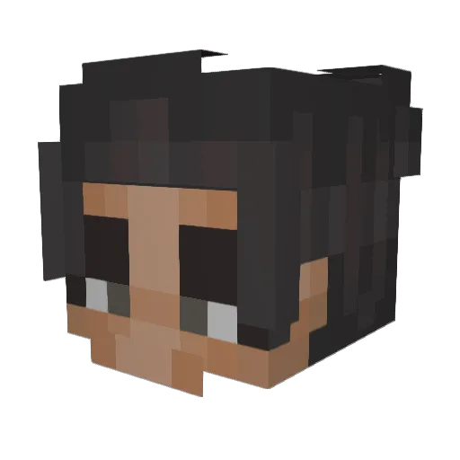 Neyrek Minecraft avatar head, 3D render