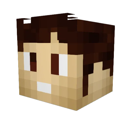 Neysala Minecraft avatar head, 3D render