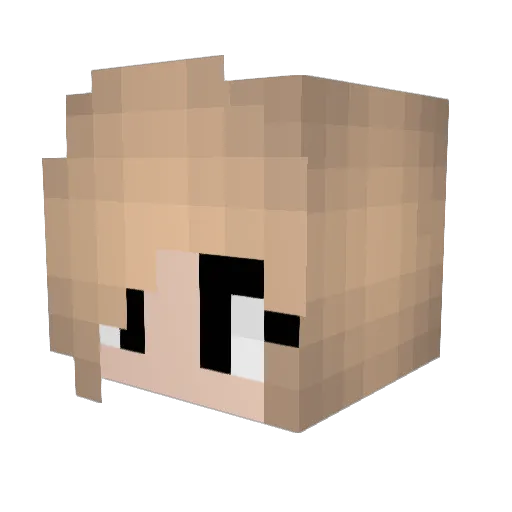 Neysar Minecraft avatar head, 3D render