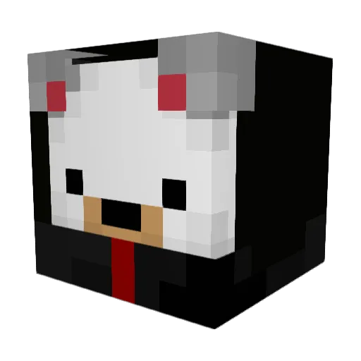 Neyssy Minecraft avatar head, 3D render