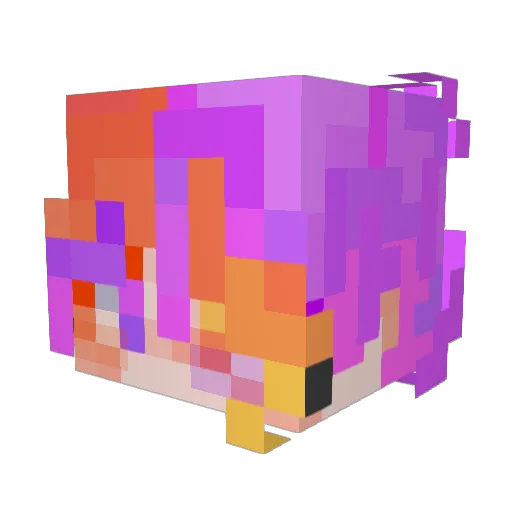 Neyti1 Minecraft avatar head, 3D render