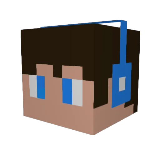 Neytii Minecraft avatar head, 3D render