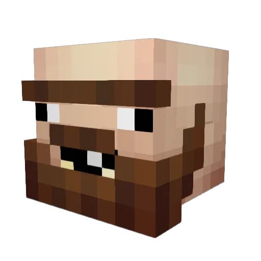 NeyugnNa Minecraft avatar head, 3D render