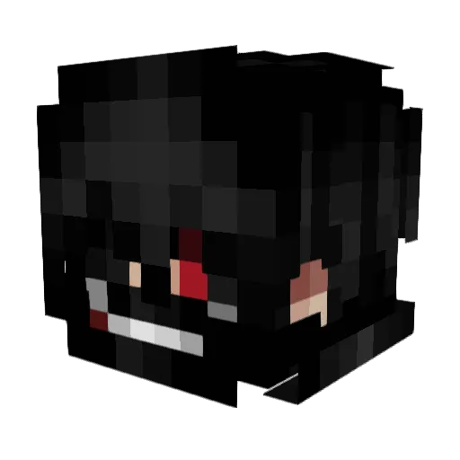 Neyukii Minecraft avatar head, 3D render