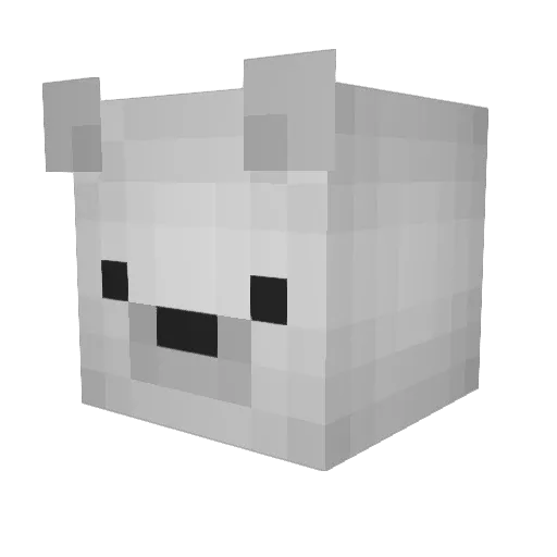 Neyvx Minecraft avatar head, 3D render