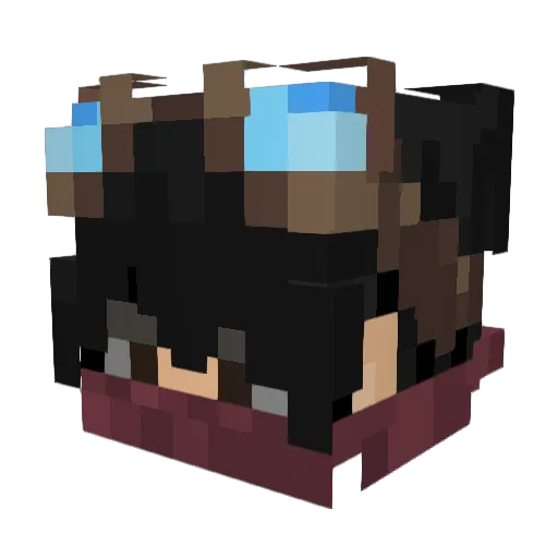 Neyween Minecraft avatar head, 3D render