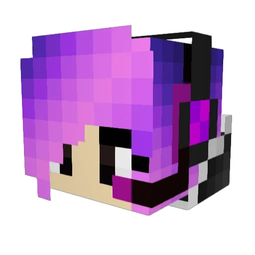 Neywwa Minecraft avatar head, 3D render