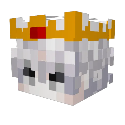 Neyzorix Minecraft avatar head, 3D render