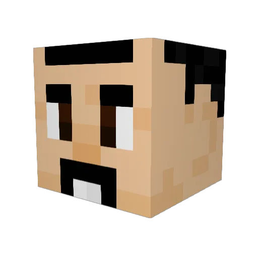 Nez007 Minecraft avatar head, 3D render